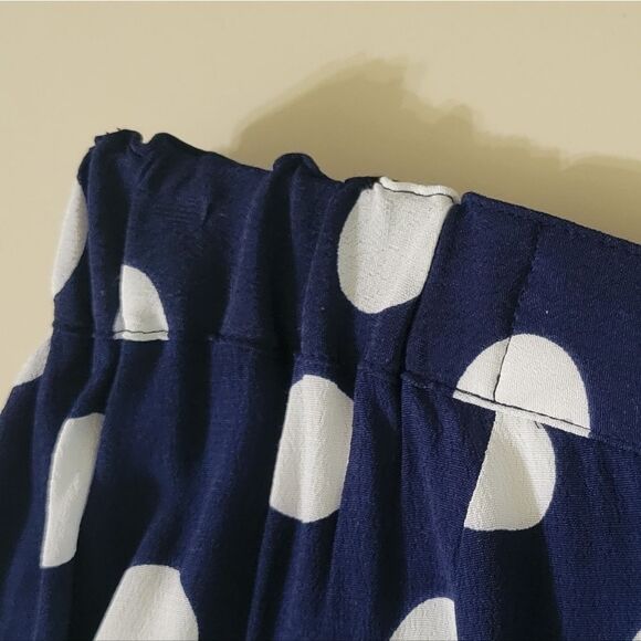 Talbots Navy Dotty Print Midi Skirt - Picture 10 of 15